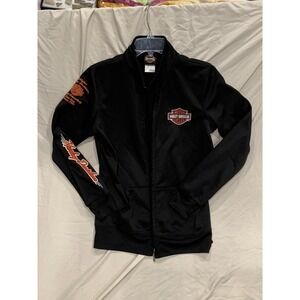 Harley‎ Davidson Track Jacket Medium Full Zip, NY, Black